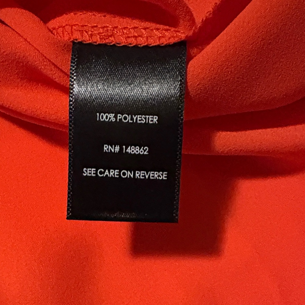 Torrid Bright Red Button-Down sheer Shirt - Picture 3 of 3